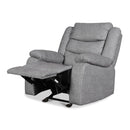 New Classic Furniture Granada Glider Fabric and Leather Look Recliner U1598-13-AGY IMAGE 3