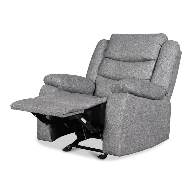 New Classic Furniture Granada Glider Fabric and Leather Look Recliner U1598-13-AGY IMAGE 3