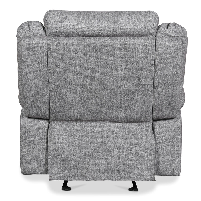 New Classic Furniture Granada Glider Fabric and Leather Look Recliner U1598-13-AGY IMAGE 5