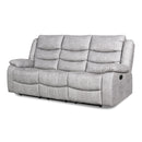 New Classic Furniture Granada Power Reclining Fabric and Leather Look Sofa U1598-30P1-AGY IMAGE 2