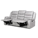 New Classic Furniture Granada Power Reclining Fabric and Leather Look Sofa U1598-30P1-AGY IMAGE 3