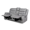New Classic Furniture Granada Power Reclining Fabric and Leather Look Loveseat U1598-25P1-AGY IMAGE 3