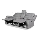 New Classic Furniture Granada Power Reclining Fabric and Leather Look Loveseat U1598-25P1-AGY IMAGE 4