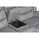 New Classic Furniture Granada Power Reclining Fabric and Leather Look Loveseat U1598-25P1-AGY IMAGE 8