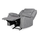 New Classic Furniture Granada Power Glider Fabric and Leather Look Recliner U1598-13P1-AGY IMAGE 4