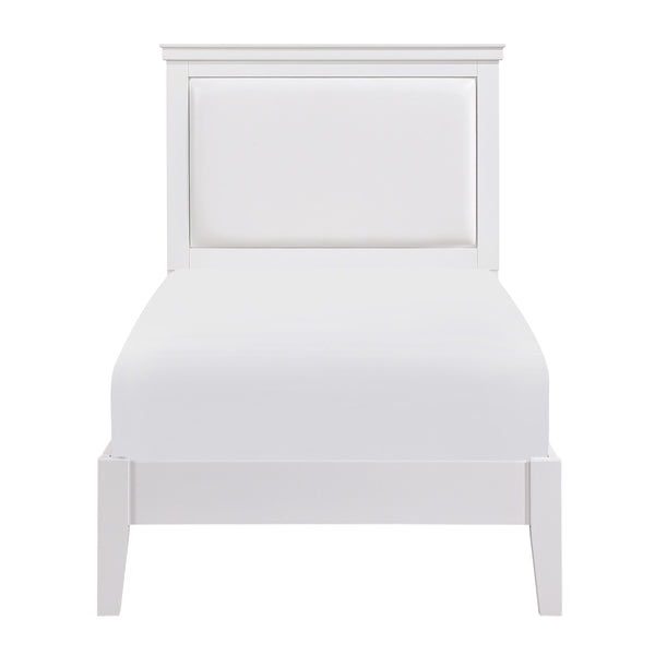 Homelegance Seabright Twin Upholstered Bed 1519WHT-1* IMAGE 1