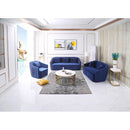 VIG Furniture Divani Casa Palomar Stationary Fabric Sofa Divani Casa Palomar 75534 Sofa - Blue/Brass IMAGE 6