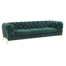 VIG Furniture Divani Casa Sheila Stationary Fabric Sofa Divani Casa Sheila 77575 Sofa - Emerald Green IMAGE 2