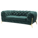 VIG Furniture Divani Casa Sheila Stationary Fabric Loveseat Divani Casa Sheila 77575 Loveseat - Emerald Green IMAGE 2