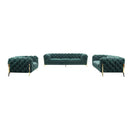 VIG Furniture Divani Casa Sheila Stationary Fabric Loveseat Divani Casa Sheila 77575 Loveseat - Emerald Green IMAGE 4