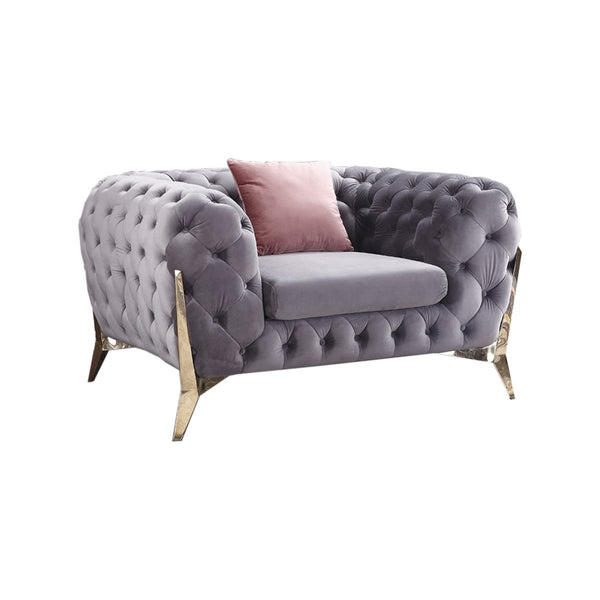 VIG Furniture Divani Casa Seward Stationary Fabric Chair Divani Casa Seward 75610 Chair - Grey IMAGE 1