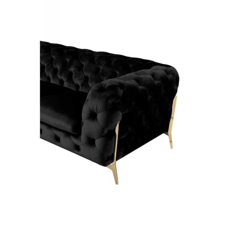 VIG Furniture Divani Casa Sheila Stationary Fabric Loveseat Divani Casa Sheila 75345 Loveseat - Black IMAGE 2