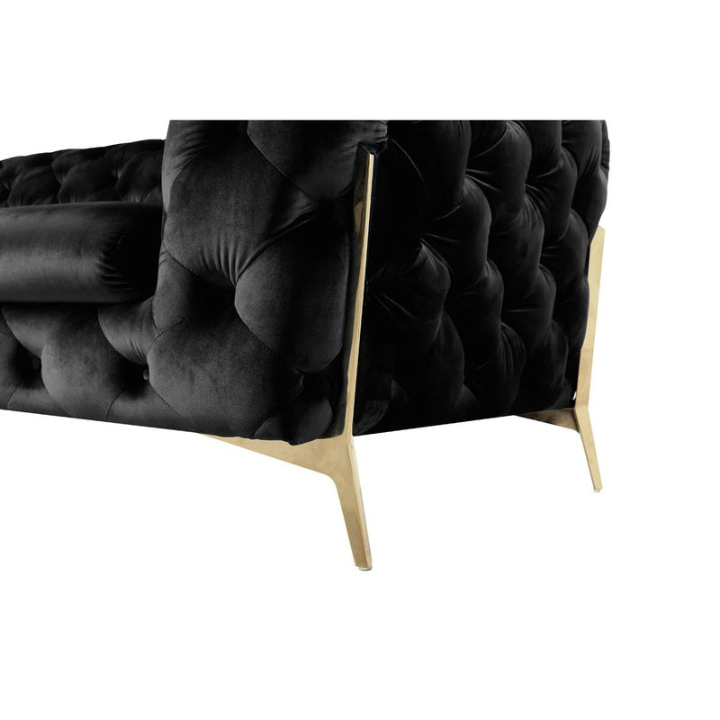 VIG Furniture Divani Casa Sheila Stationary Fabric Loveseat Divani Casa Sheila 75345 Loveseat - Black IMAGE 3