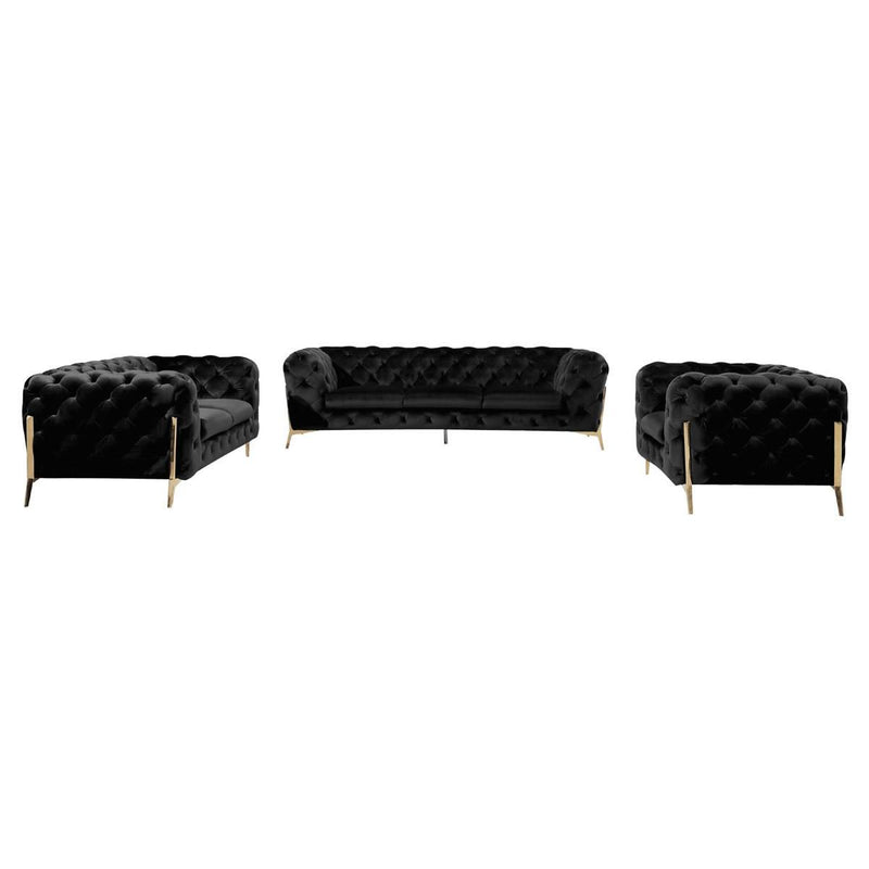 VIG Furniture Divani Casa Sheila Stationary Fabric Loveseat Divani Casa Sheila 75345 Loveseat - Black IMAGE 5