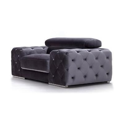 VIG Furniture Divani Casa Trisha Stationary Fabric Chair Divani Casa Trisha 74334 Chair - Grey IMAGE 1