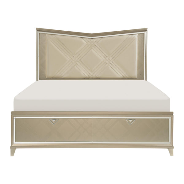 Homelegance Bijou California King Upholstered Platform Bed with Storage 1522K-1WFCK* IMAGE 1