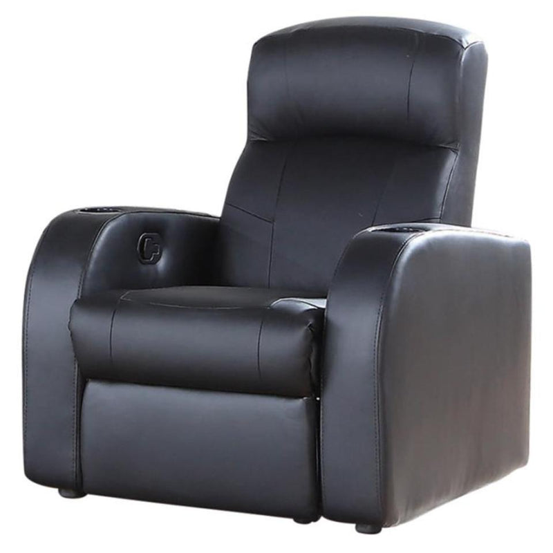 Coaster Furniture Cyrus Leather Match Reclining Home Theater Seating with Wall Recline 600001-S3A IMAGE 2