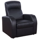 Coaster Furniture Cyrus Leather Match Reclining Home Theater Seating with Wall Recline 600001-S5A IMAGE 1