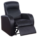 Coaster Furniture Cyrus Leather Match Reclining Home Theater Seating with Wall Recline 600001-S5A IMAGE 2