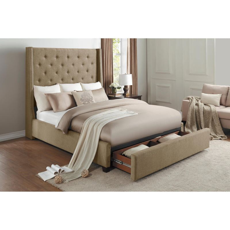 Homelegance Fairborn California King Upholstered Platform Bed with Storage 5877KBR-1CKDW* IMAGE 4
