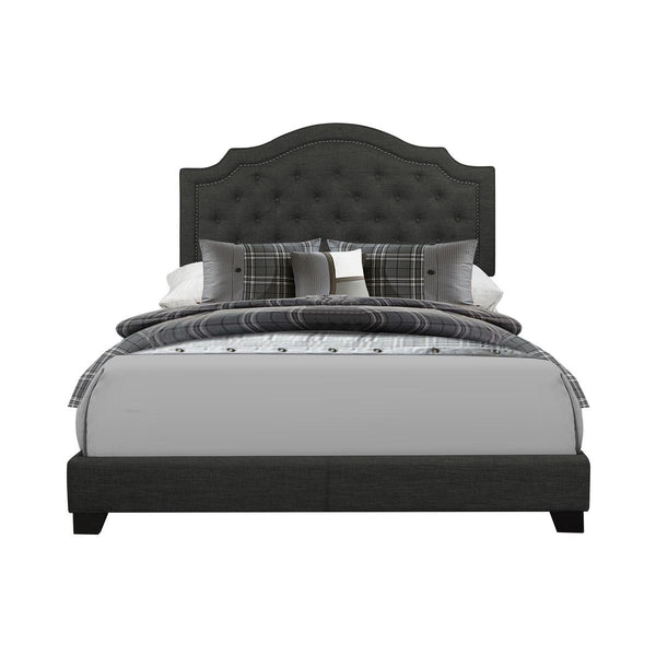Homelegance King Upholstered Bed SH255KDGR-1 IMAGE 1