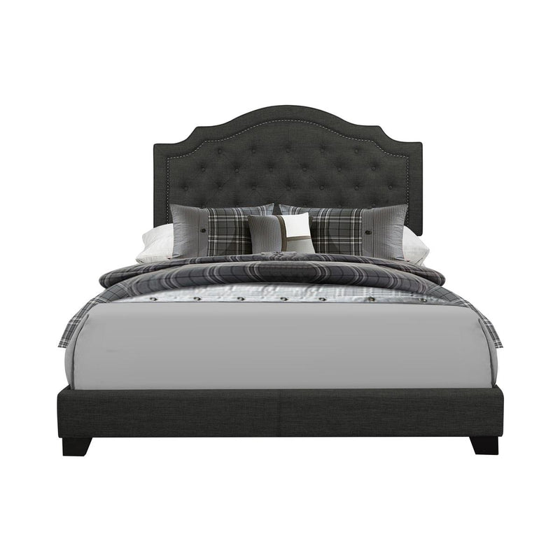 Homelegance Full Upholstered Bed SH255FDGR-1 IMAGE 1