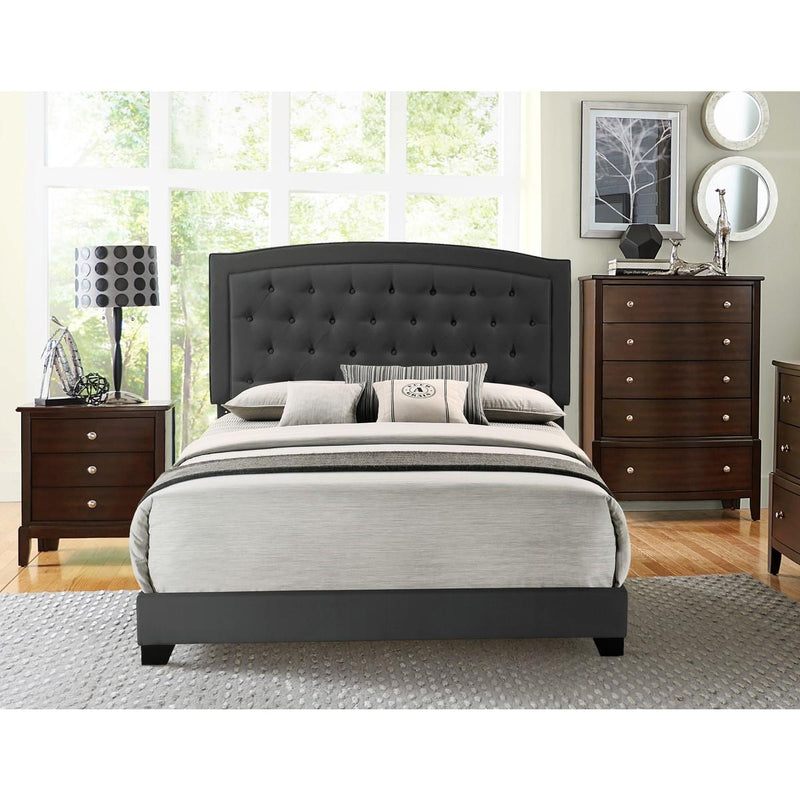 Homelegance Full Upholstered Bed SH277FDGR-1 IMAGE 3