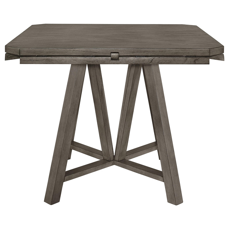 Coaster Furniture Athens 109858 Round 60-inch Drop Leaf Counter Dining Table - Grey IMAGE 4