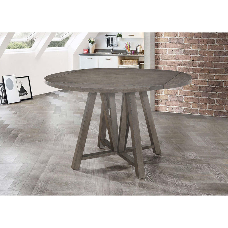 Coaster Furniture Athens 109858 Round 60-inch Drop Leaf Counter Dining Table - Grey IMAGE 5