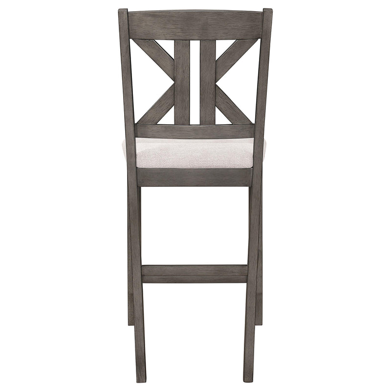 Coaster Furniture Athens 109859 Wood Counter Chair with Cushion - Barn Grey (Set of 2) IMAGE 5