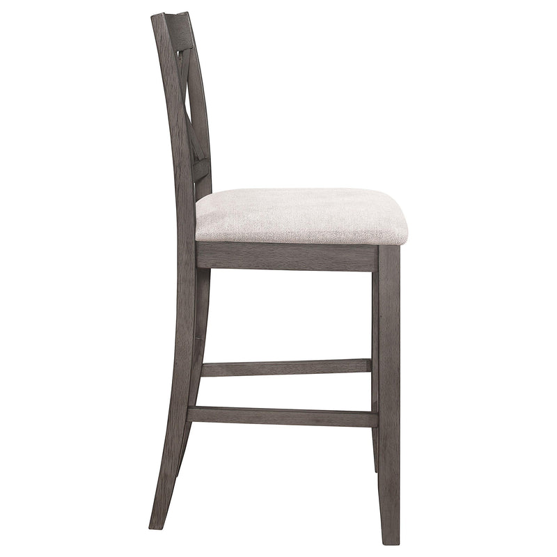 Coaster Furniture Athens 109859 Wood Counter Chair with Cushion - Barn Grey (Set of 2) IMAGE 7