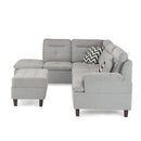 Poundex F6589 3 pc Sectional Set with Ottoman IMAGE 4