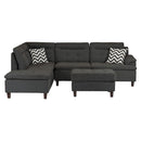Poundex F6590 3 pc Sectional Set with Ottoman IMAGE 2