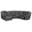 Homelegance Putnam Power Reclining Fabric 6 pc Sectional 9405GY*6LCRR IMAGE 3