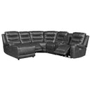 Homelegance Putnam Power Reclining Fabric 6 pc Sectional 9405GY*6LCRR IMAGE 4