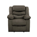 Homelegance Discus Glider Fabric Recliner 9526BR-1 IMAGE 1