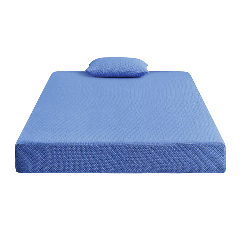 Homelegance Leo MT-PG07BLF 7" Blue Full Gel-Infused Memory Foam Mattress Set IMAGE 6