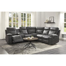 Homelegance Socorro Reclining Leather Match 3 pc Sectional 9599GRY*SC IMAGE 6