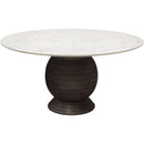 Diamond Sofa Round Ashe Dining Table with Marble Top and Pedestal Base ASHEDTMA IMAGE 1
