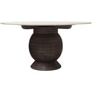 Diamond Sofa Round Ashe Dining Table with Marble Top and Pedestal Base ASHEDTMA IMAGE 2