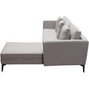 Diamond Sofa Baldwin Fabric 2 pc Sectional BALDWINRF2PCSECTGR IMAGE 13