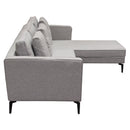 Diamond Sofa Baldwin Fabric 2 pc Sectional BALDWINRF2PCSECTGR IMAGE 7