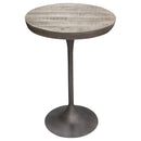 Diamond Sofa Round Beckham Pub Height Dining Table with Pedestal Base BECKHAMBTGR IMAGE 2