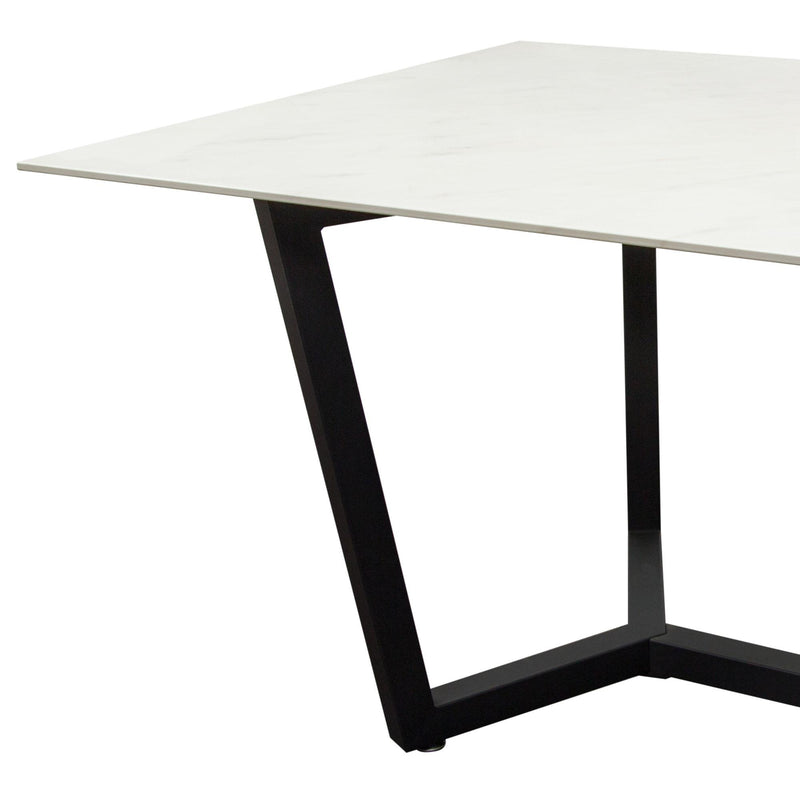 Diamond Sofa Caplan Dining Table with Glass Top and Trestle Base CAPLANDTMA IMAGE 4