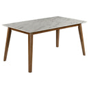 Coaster Furniture Everett Dining Table with Faux Marble Top 192761 IMAGE 1
