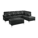 Homelegance Barrington Leather Look 3 pc Sectional 8378BLK*3 IMAGE 1