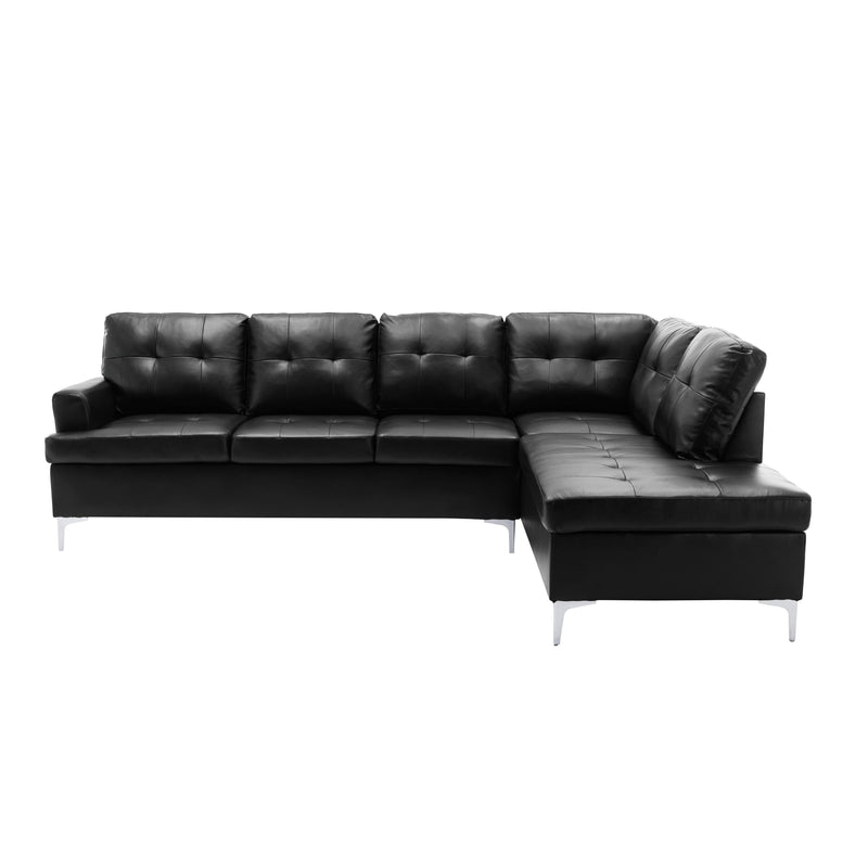 Homelegance Barrington Leather Look 3 pc Sectional 8378BLK*3 IMAGE 3