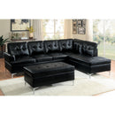 Homelegance Barrington Leather Look 3 pc Sectional 8378BLK*3 IMAGE 8