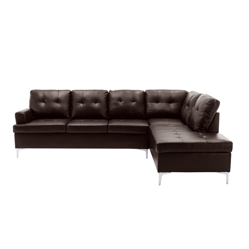 Homelegance Barrington Leather Look 3 pc Sectional 8378BRW*3 IMAGE 3