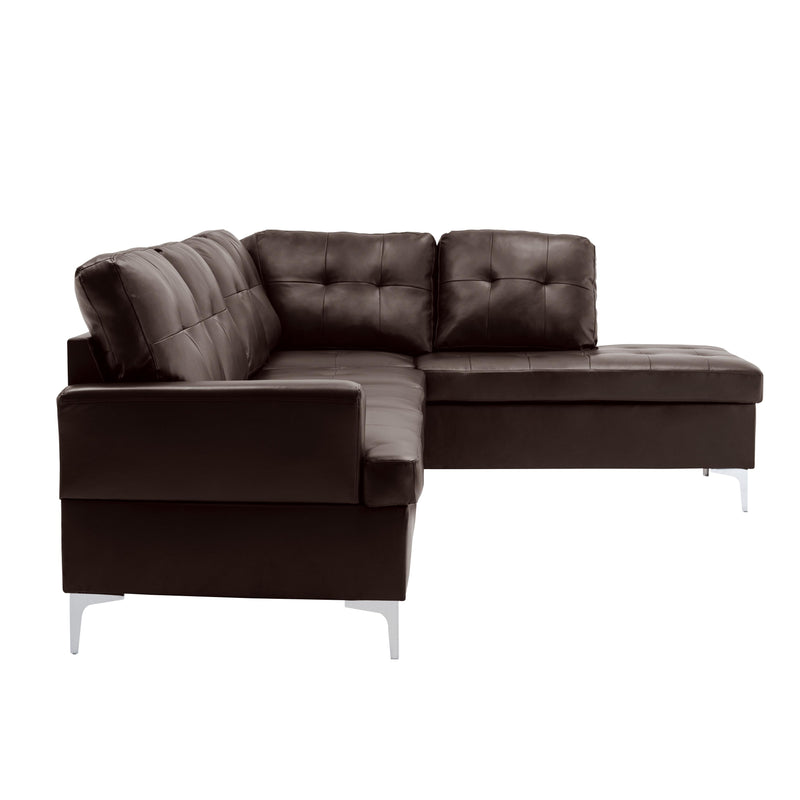 Homelegance Barrington Leather Look 3 pc Sectional 8378BRW*3 IMAGE 4